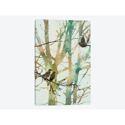 East Urban Home 'Botanical Birds I' Graphic Art Print on Canvas | Wayfair